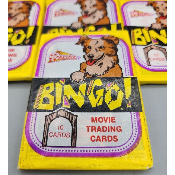 Bingo Movie Trading Card Packs 1990s Lot of 10 Unopened Packs Cute Dog Cards - Picture 2 of 9